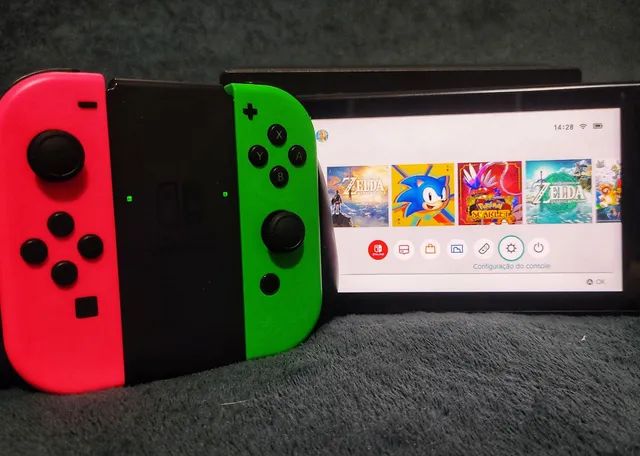 Nintendo Switch Oled - Novo - Desbloqueado - Cartão De 512gb + Jogos