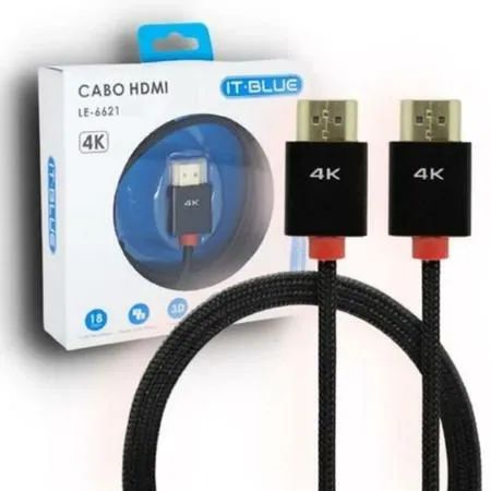 Cabo HDMI 3 Metros 2.0 Ultra HD 3D/4K Blindado nylon