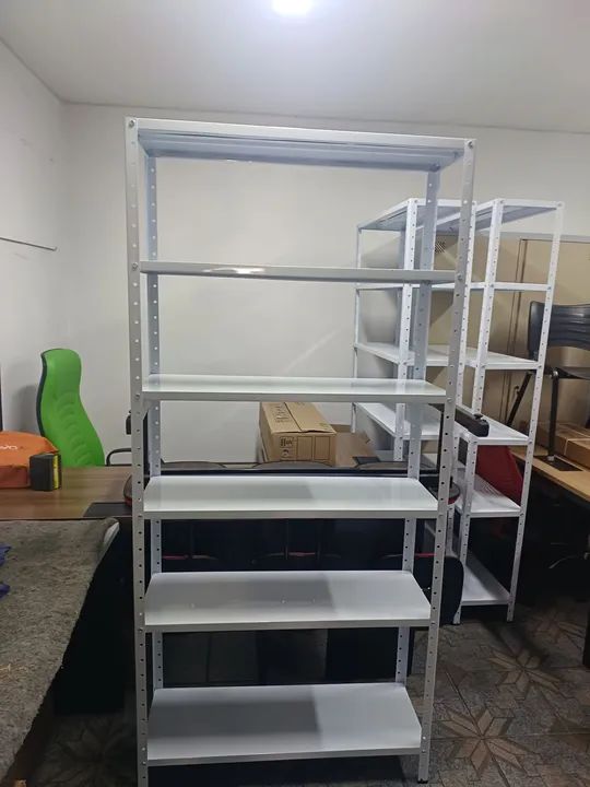 Estante de aço 0,30 cm 6 bandejas na cor cinza.( só novas )Lê a descrição - Foto 6