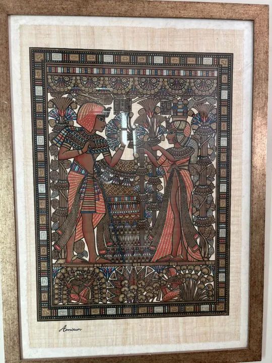 Quadro Egípcio em Papyrus - Amor