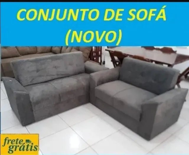 Vendo Conjunto de Sofa 3 e 2 lugares tecido Suede(Super macio)NoVo