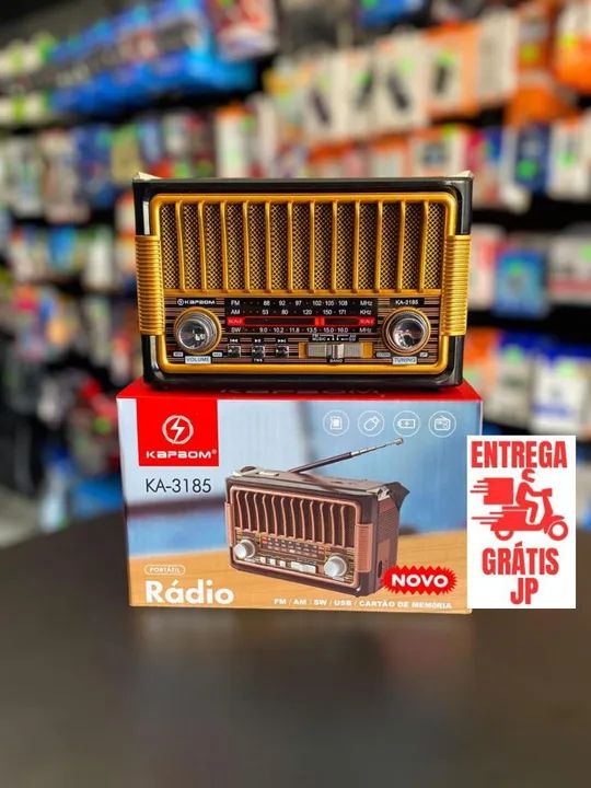 RÁDIO RETRÔ FM AM BLUETOOTH KAPBOM KA-3185