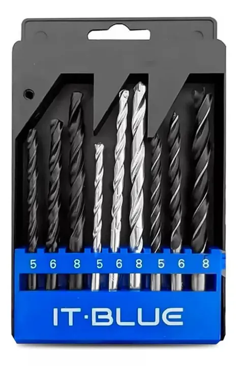 Kit Brocas Aço Resistente 9 Peças Concreto Madeira Meta - Loja Natan Abreu