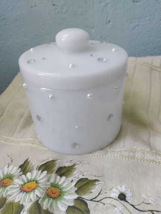 Pote em opalina para algodão 