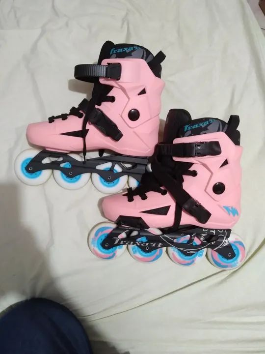 Patins Inline Traxart Revolt Rose - Tamanho 38/39 - Foto 2