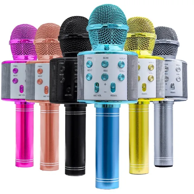 Lacrado Microfone Infantil Bluetooth Portátil Karaokê Recarregável USB/SD/P2