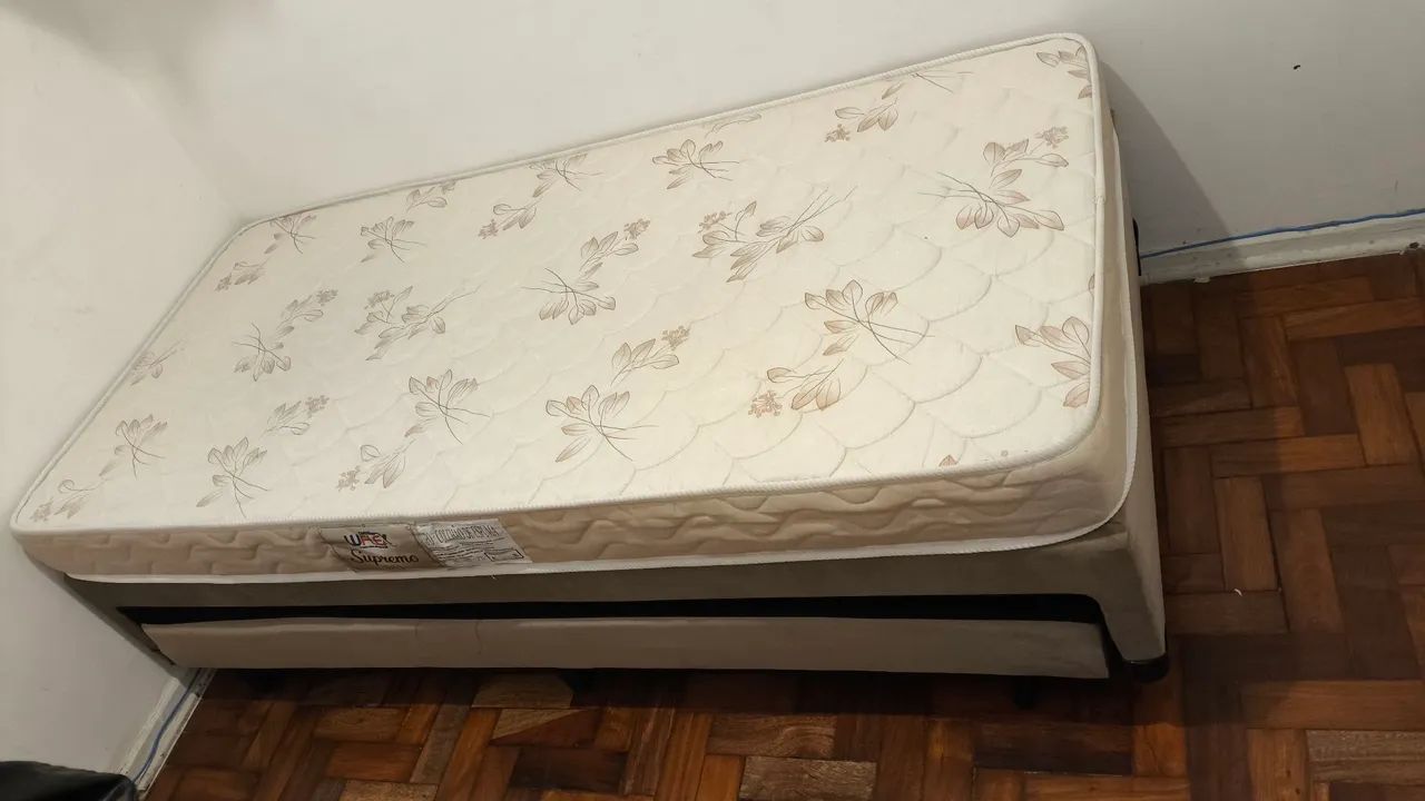 Cama Box solteiro com bicama