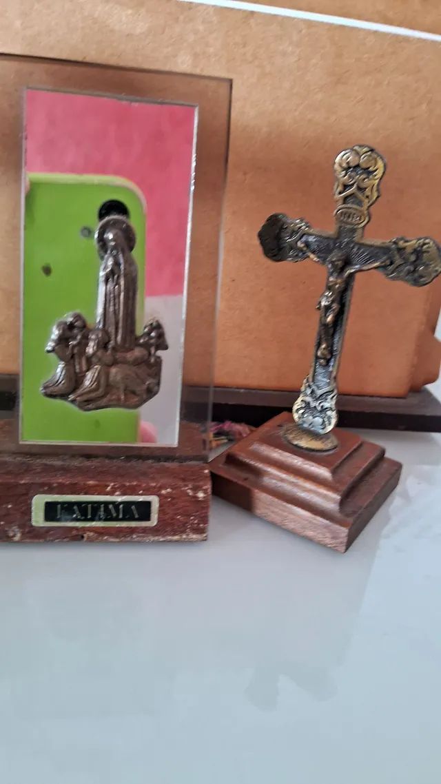 Belíssimo e Antigos 3 itens Religiosos 11 cm - Foto 3