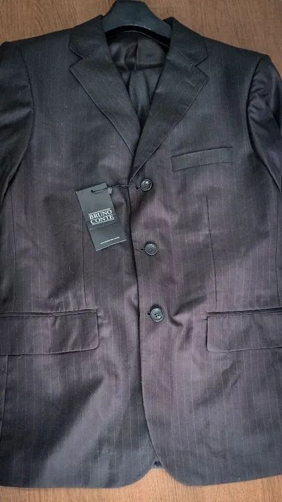 Terno Bruno Conte Risca de Giz Preto - Tamanho 52 - Foto 3