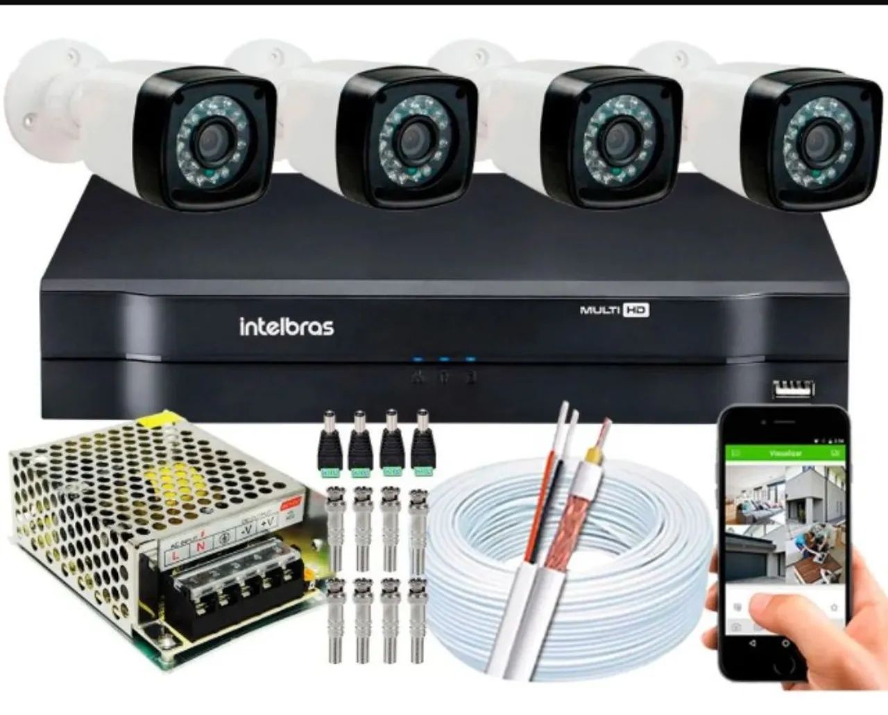 Kit 4 câmeras Instaladas 