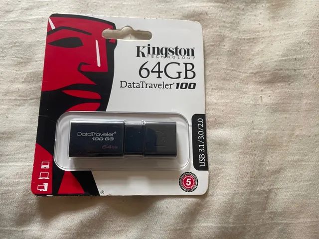 Pen drive usb 3.0 kingston dt100g3-64gb datatraveler 100 64gb generation 3 Original - Foto 3