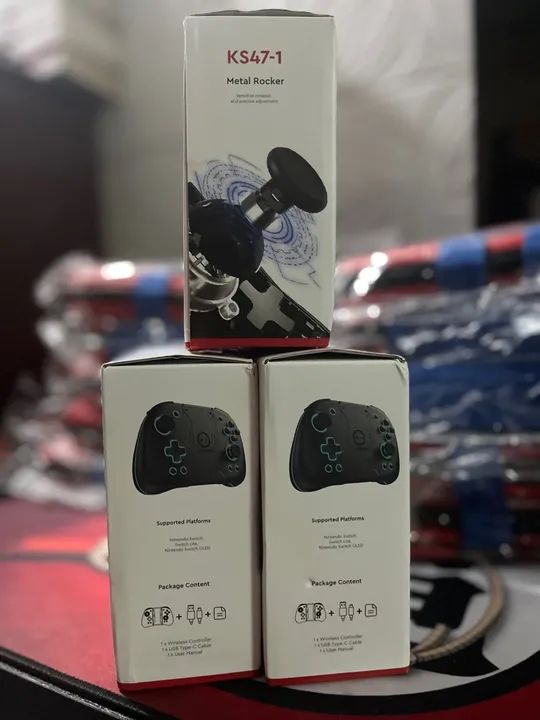 Joypad Nintendo Switch novos LinYuvo KS 47 Preto com LED RGB - Foto 5