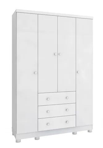 Guarda Roupa Infantil 4 Portas Junior (Novo) - Foto 5