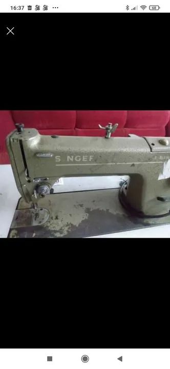 Máquina de costura reta Singer industrial