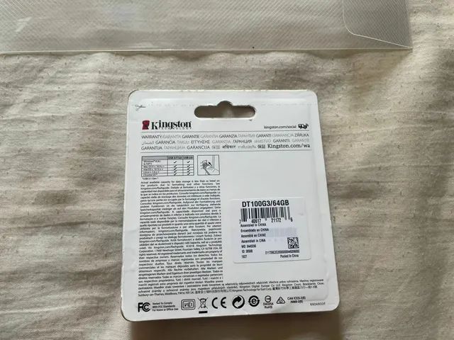 Pen drive usb 3.0 kingston dt100g3-64gb datatraveler 100 64gb generation 3 Original - Foto 4