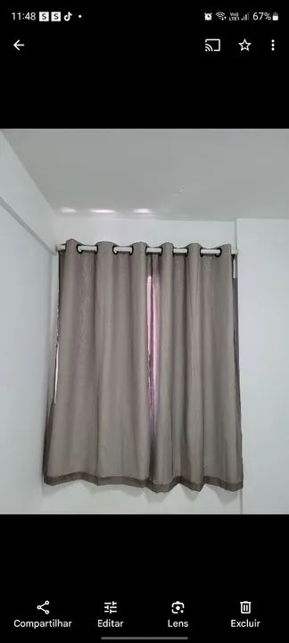 Cortina de voil com Blackout 1,5 X 1,35