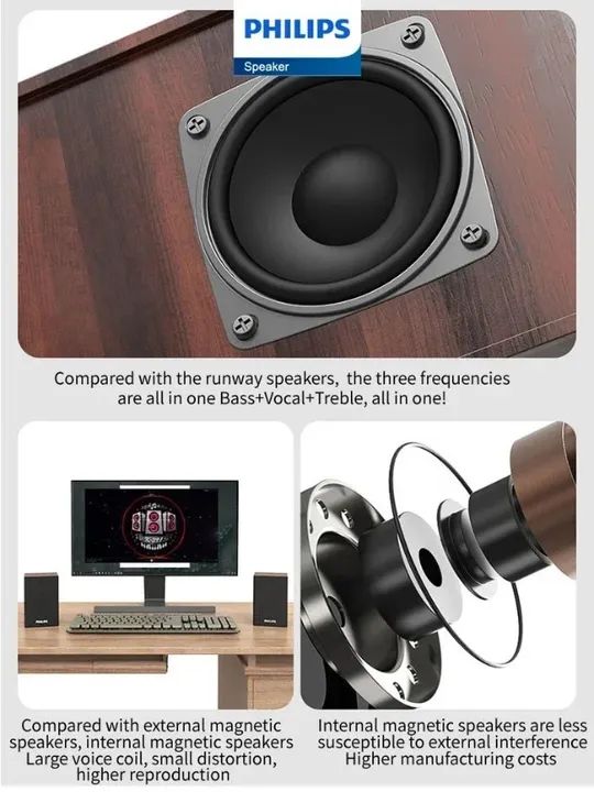 Caixa De Som Philips Spa20 Multimedia Speaker USB 5V Bluetooth - Foto 2