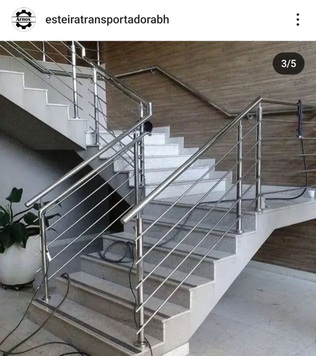 Fabricação de corrimão e guarda corpo em aço inox
