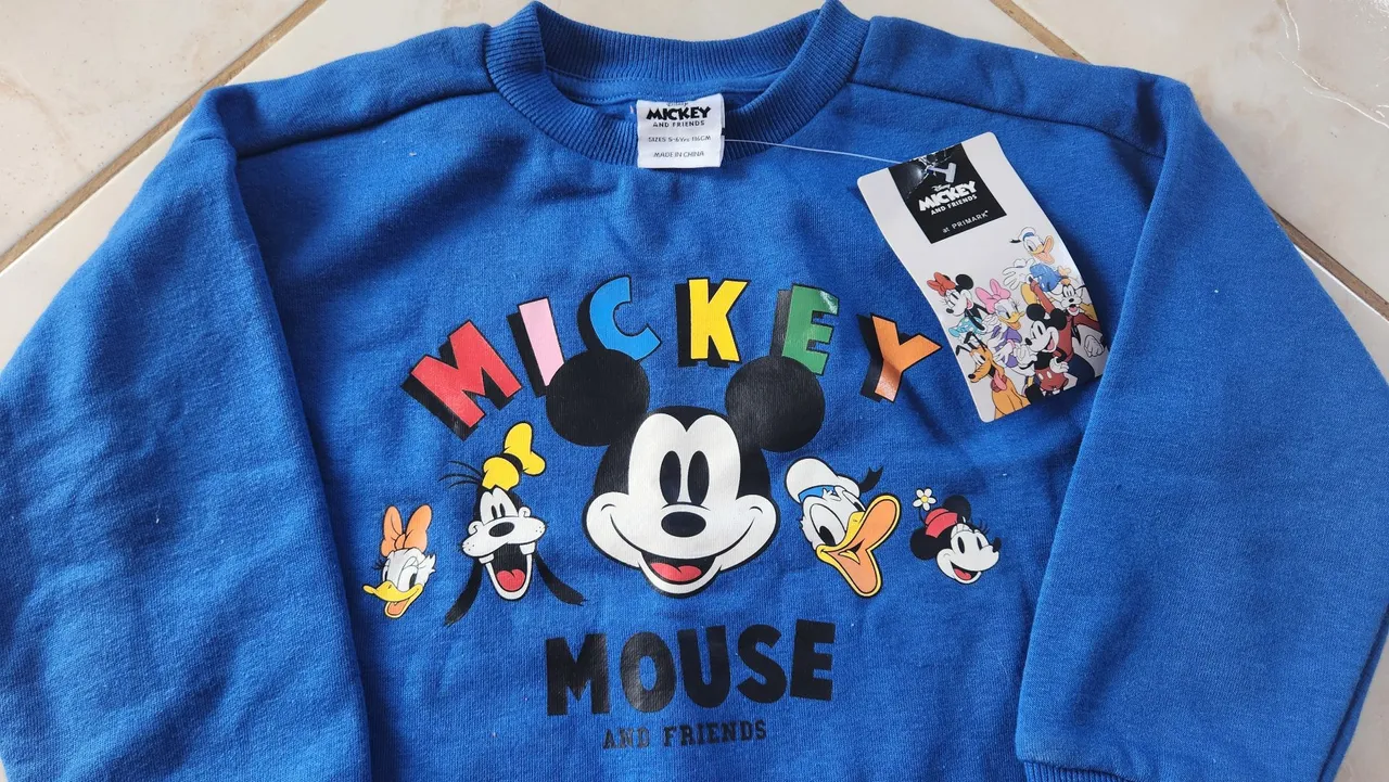 Moleton Mickey Mouse Infantil - Tamanho 5-6 anos