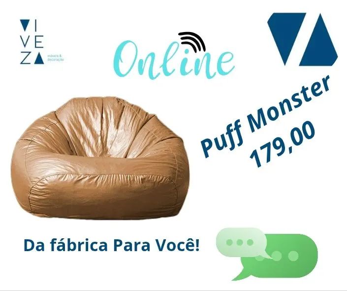 Puff Monster 120AX90LX90P 179,00 no Pix - Foto 6