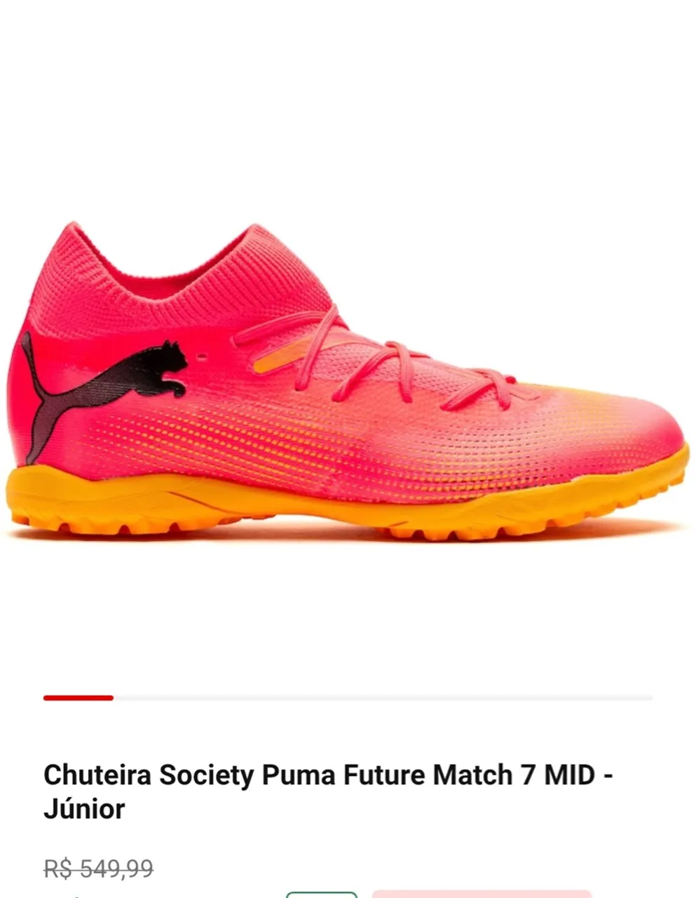 Chuteira Society Puma Future Match 7 MID Júnior