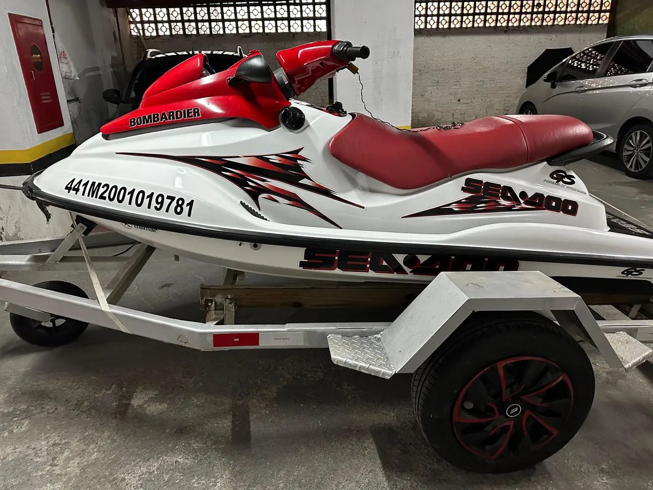 Jet ski sea doo 2001 branco com vermelho  - Foto 3