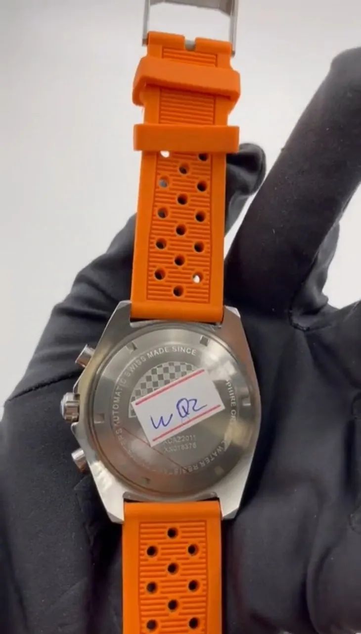 Relógio TAG HEUER FORMULA 1 FUNCIONAL PULSEIRA DE SILICONE LARANJA - Foto 5