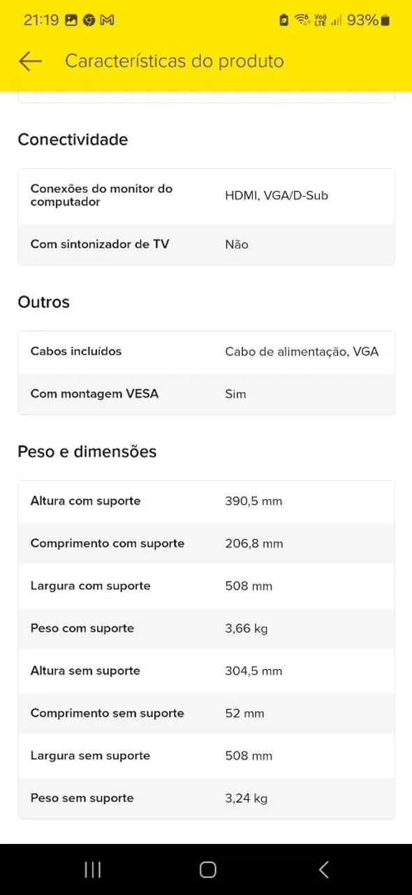 Monitor Acer 21.5 V226hql Full Hd - Foto 4