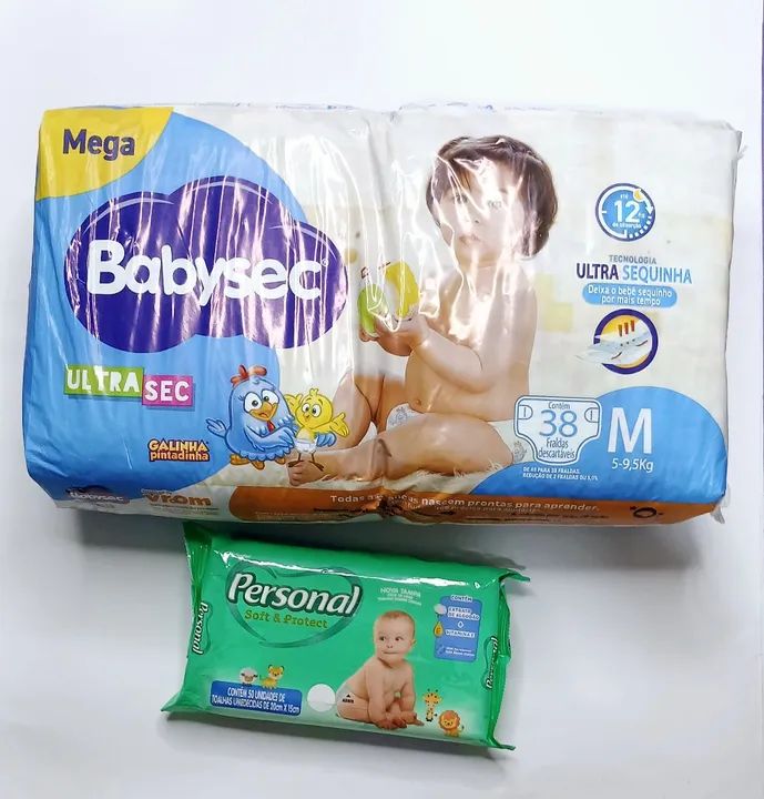 Fralda Babysec mais Lenço 