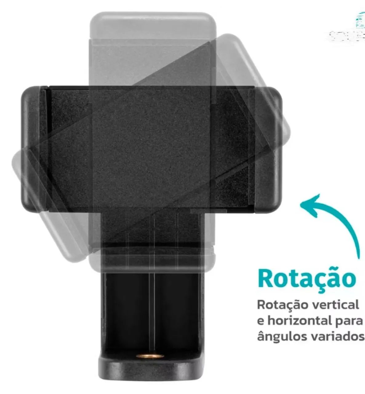 Suporte para Celular Giratório para tripé com rotação 360° - Foto 4