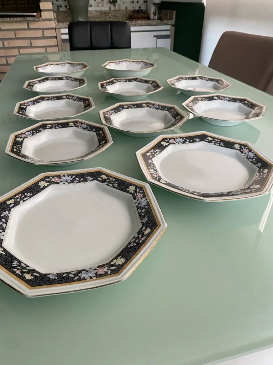 Jogo de Pratos porcelana Schmidt 