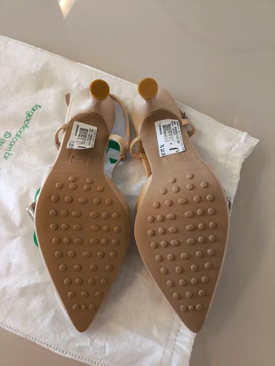 Sandália sapato bege salto fino da marca Cargo Tam 36 - Foto 2