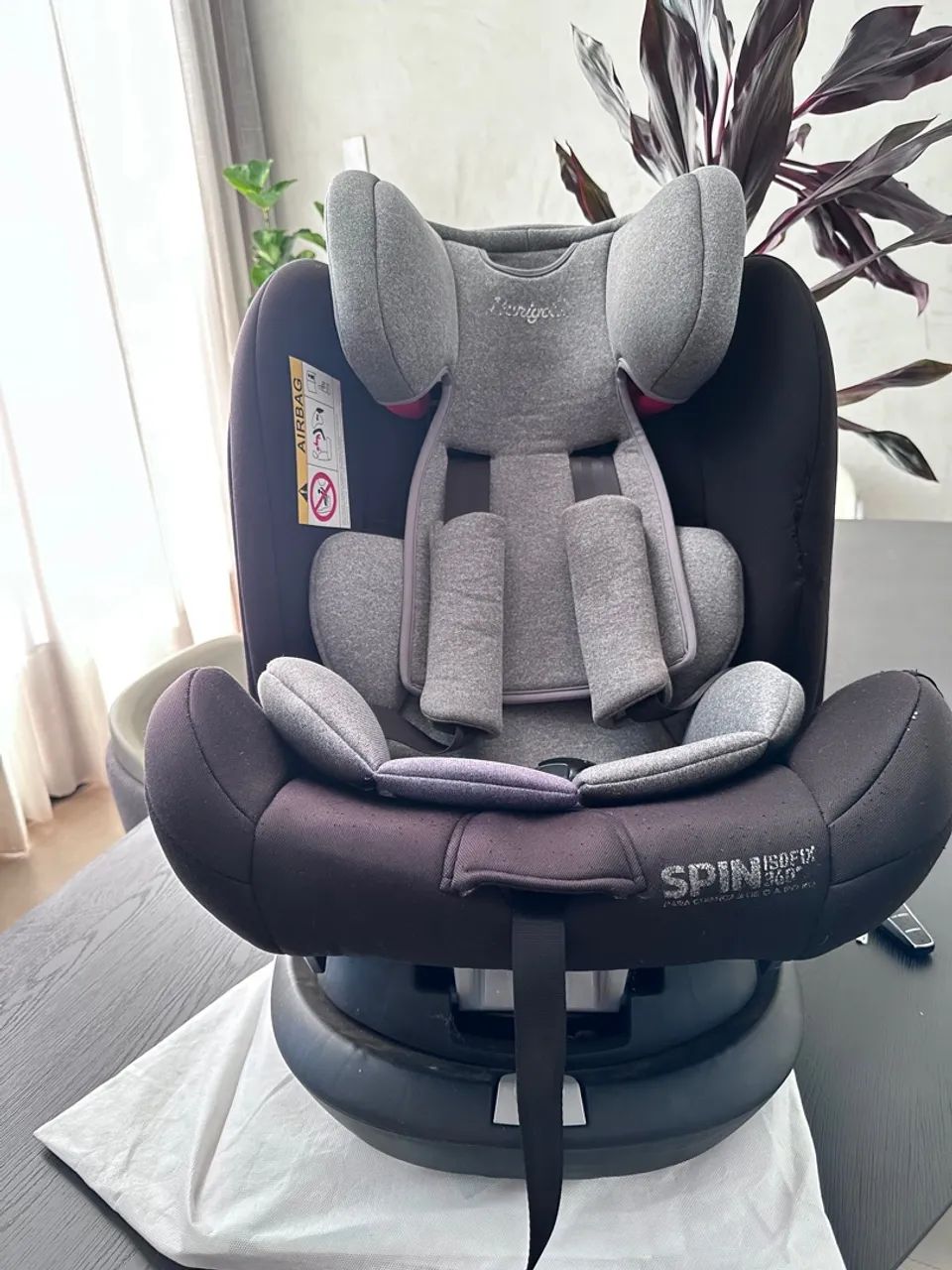 Cadeira Infantil para Carro Spin 360 Isofix Preta Burigotto Spin - Foto 4