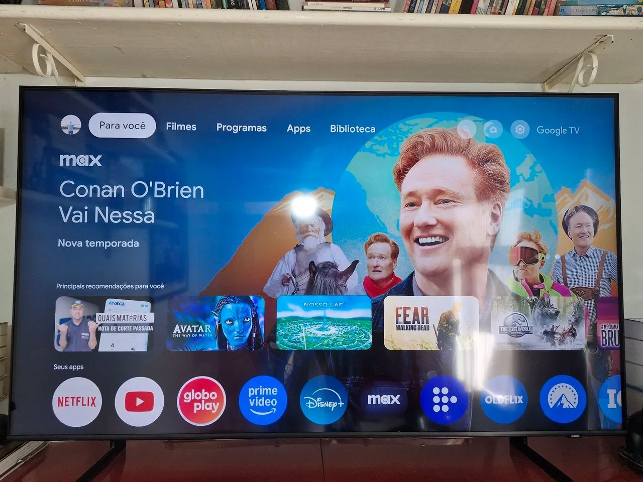 Samsung Smart TV 55" QLED Q60D 2024, modo game, som em movimento AC100-240V 50/60Hz
