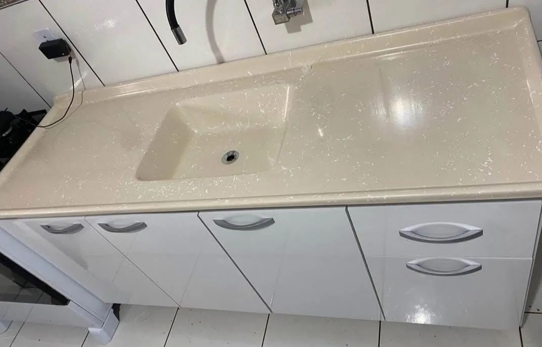 Balcão 1.60 mt com cuba marmorite nova - Foto 2