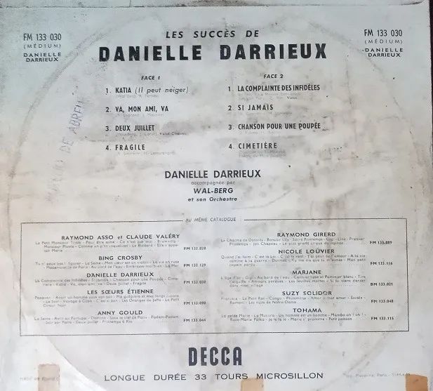 Disco de 1953 da Danielle Darrieux - Raridade - Foto 2