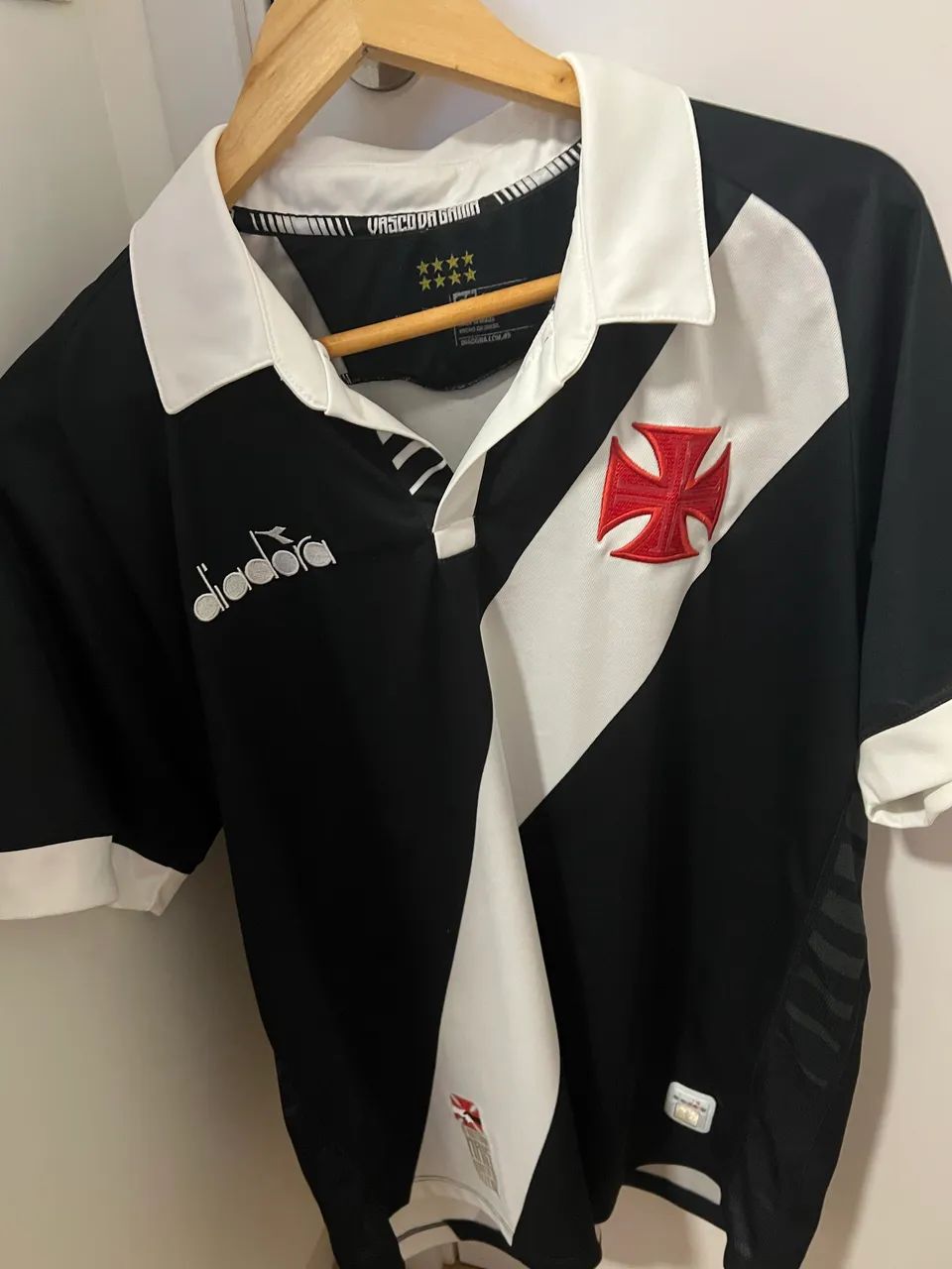 Camisa Vasco Preta GG Diadora 2019 Colecionador Perfeito Estado 10/10