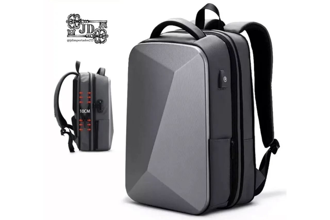 Mochila Executiva Moderna com Design Geométrico - Foto 3