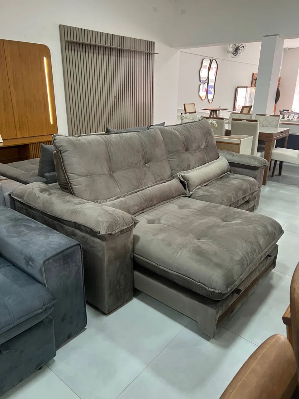 Sofá Retrátil Reclinável 2,50m Com Molas Ensacadas - Foto 2