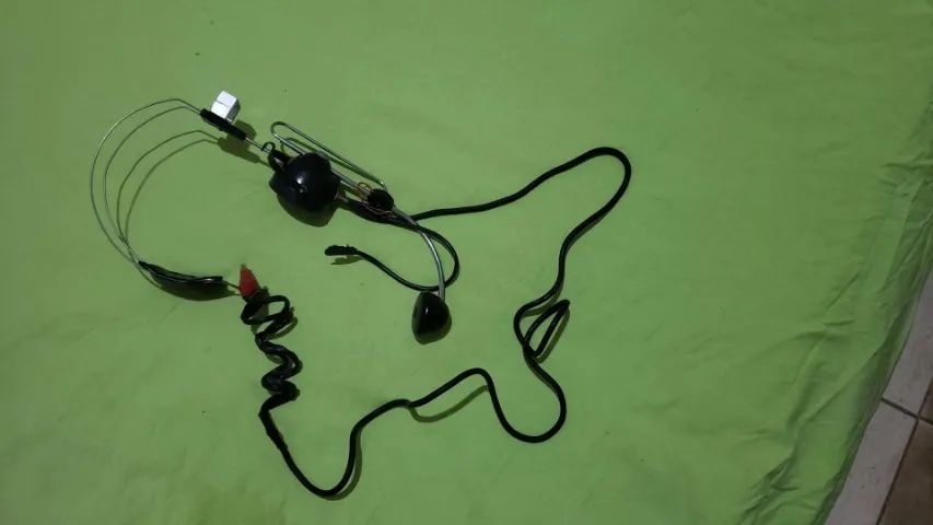 antigo mono fone telefonista e radio amador da marca miguelão vintage