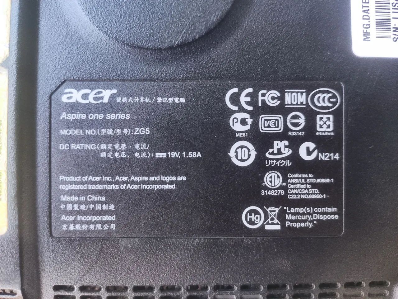 Netbook Acer aspire one ZG5 - Foto 6