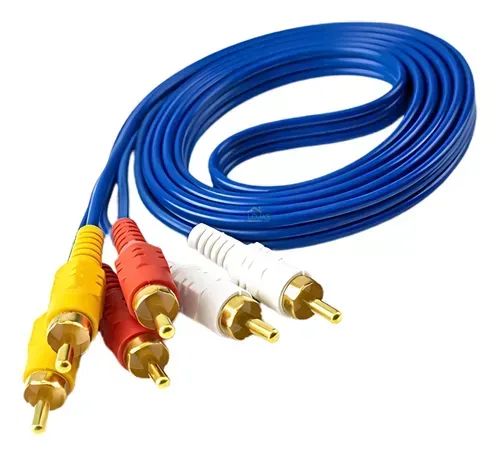 Cabo Reforçado Audio Video Av 3 Rca Tv Dvd Game Som 1,5 Metros