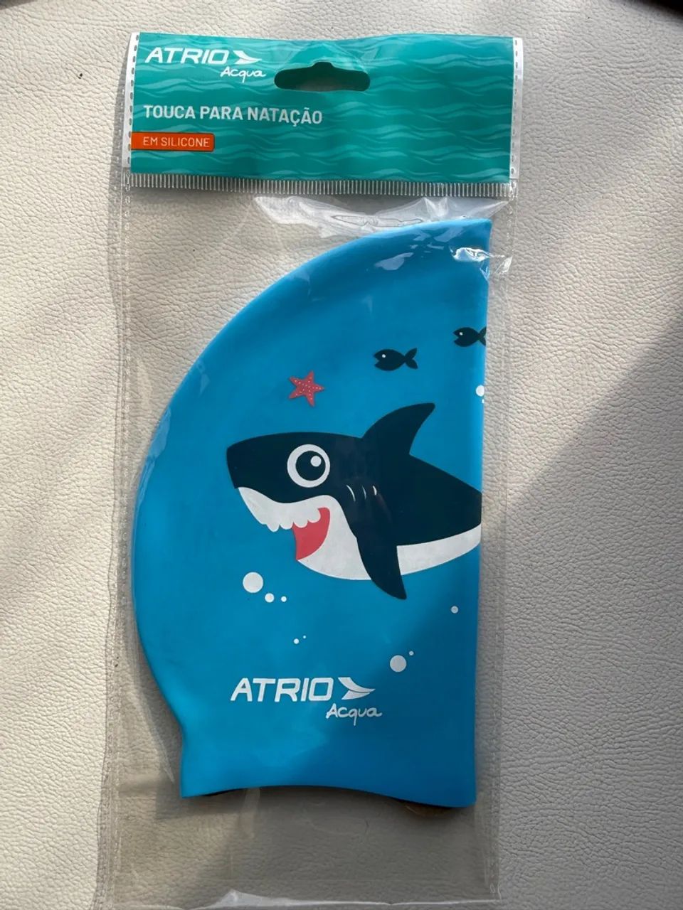 Touca de Natação Infantil Atrio Acqua - Tubarão - Foto 2