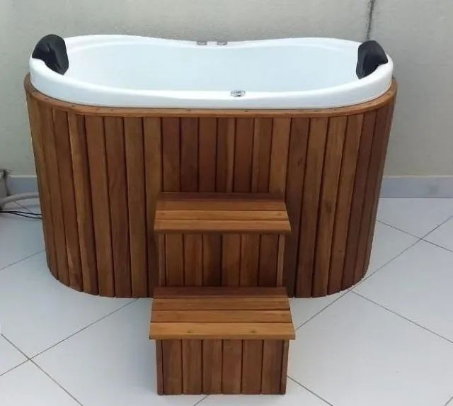 Ofurô com bomba e aquecedor - Especial deck - Foto 4