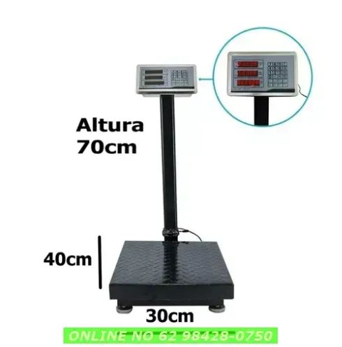 Balança Plataforma 200kg 40x30cm Com Mastro - Foto 2