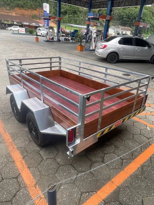 CARRETA REBOQUE 02 EIXOS 2.50C x 1.40L  - Foto 2