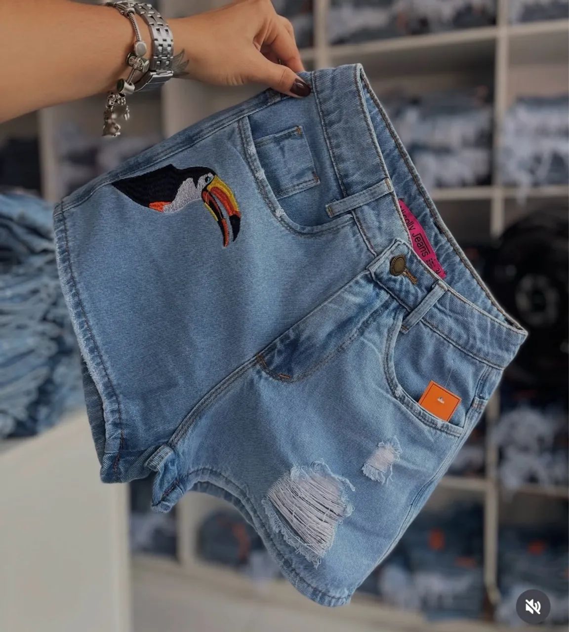 Shorts jeans feminino 