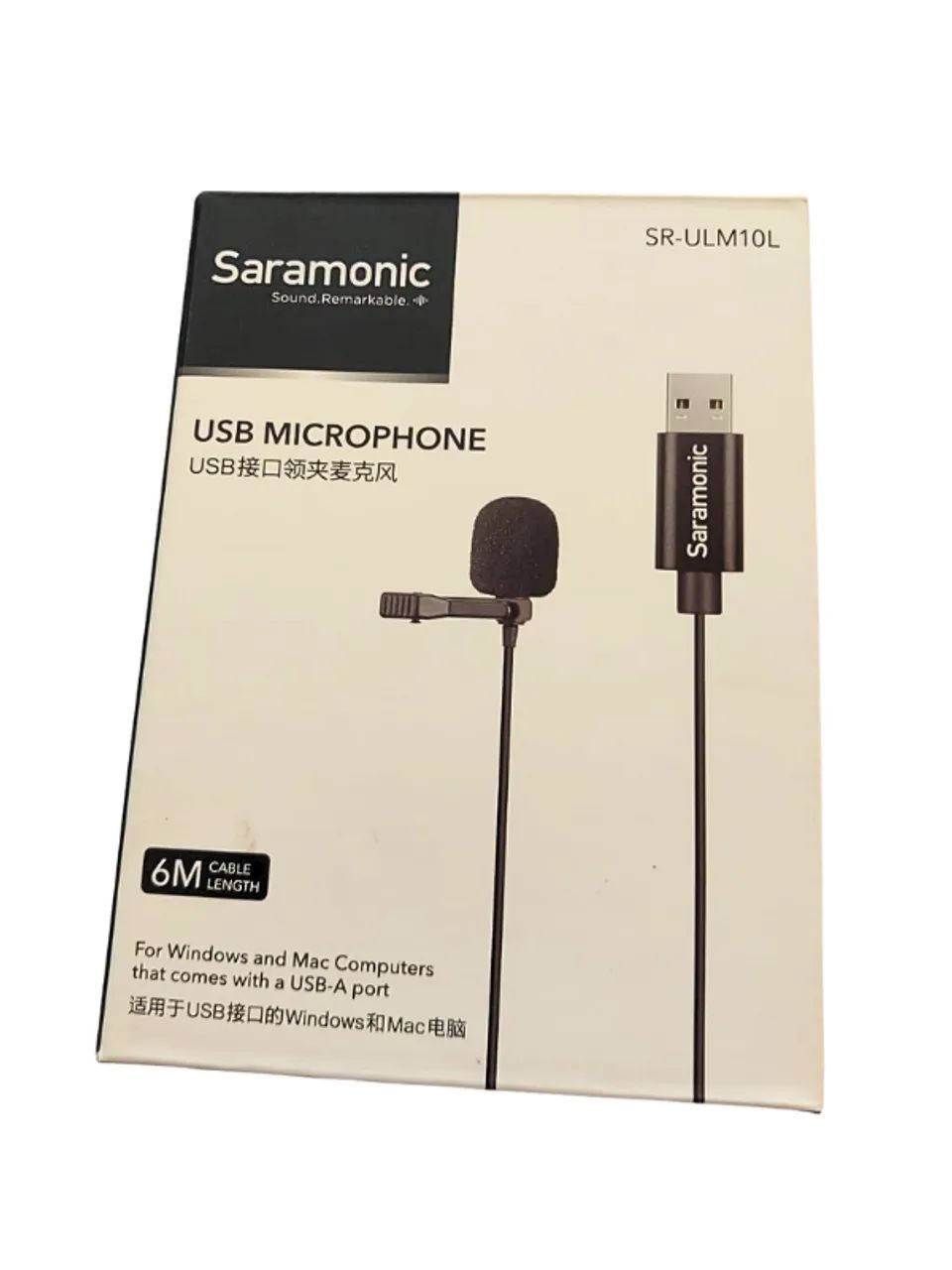 Microfone Saramonic com conector USB-A para computadores com cabo de 6m SR-ULM10L - Foto 3