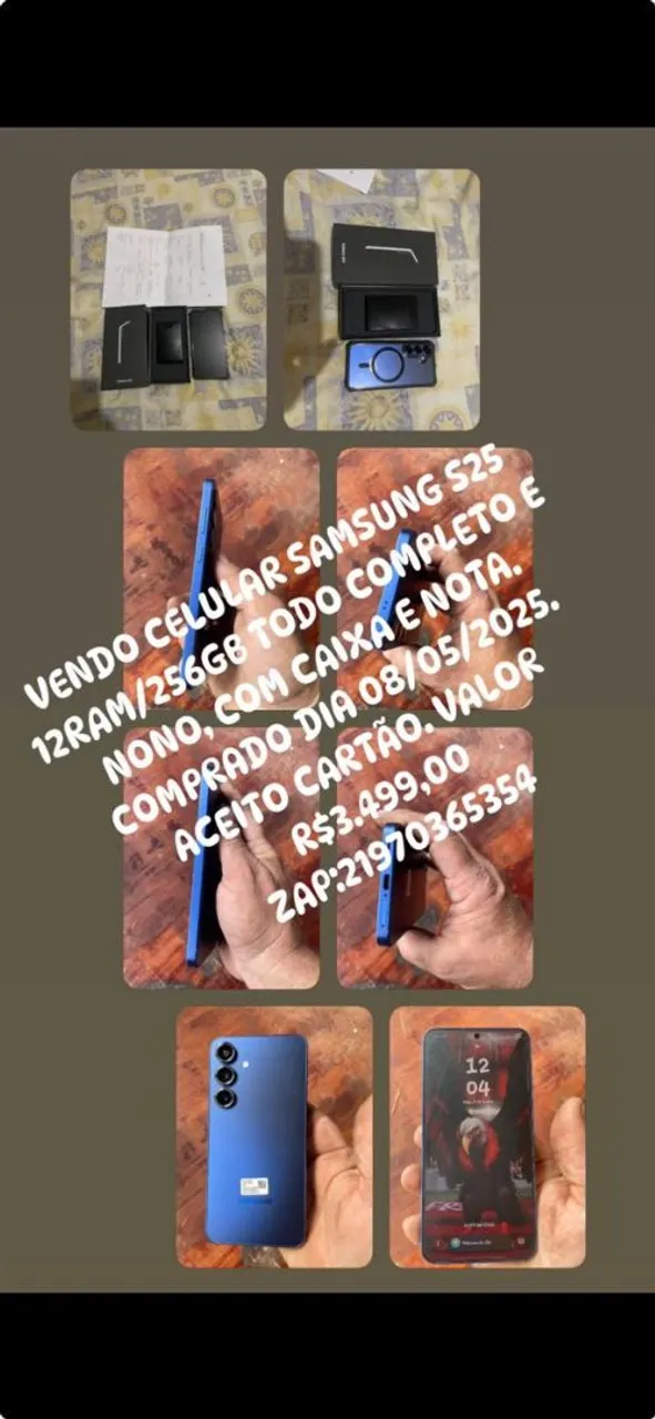 VANDO S25 NOVO COM TODOS ACESSÓRIOS