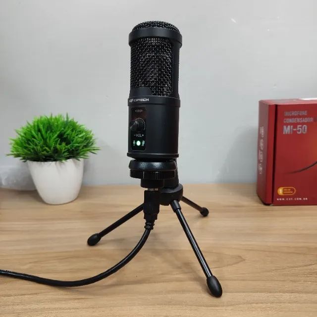 Microfone Streaming USB MI?50BK C3Tech